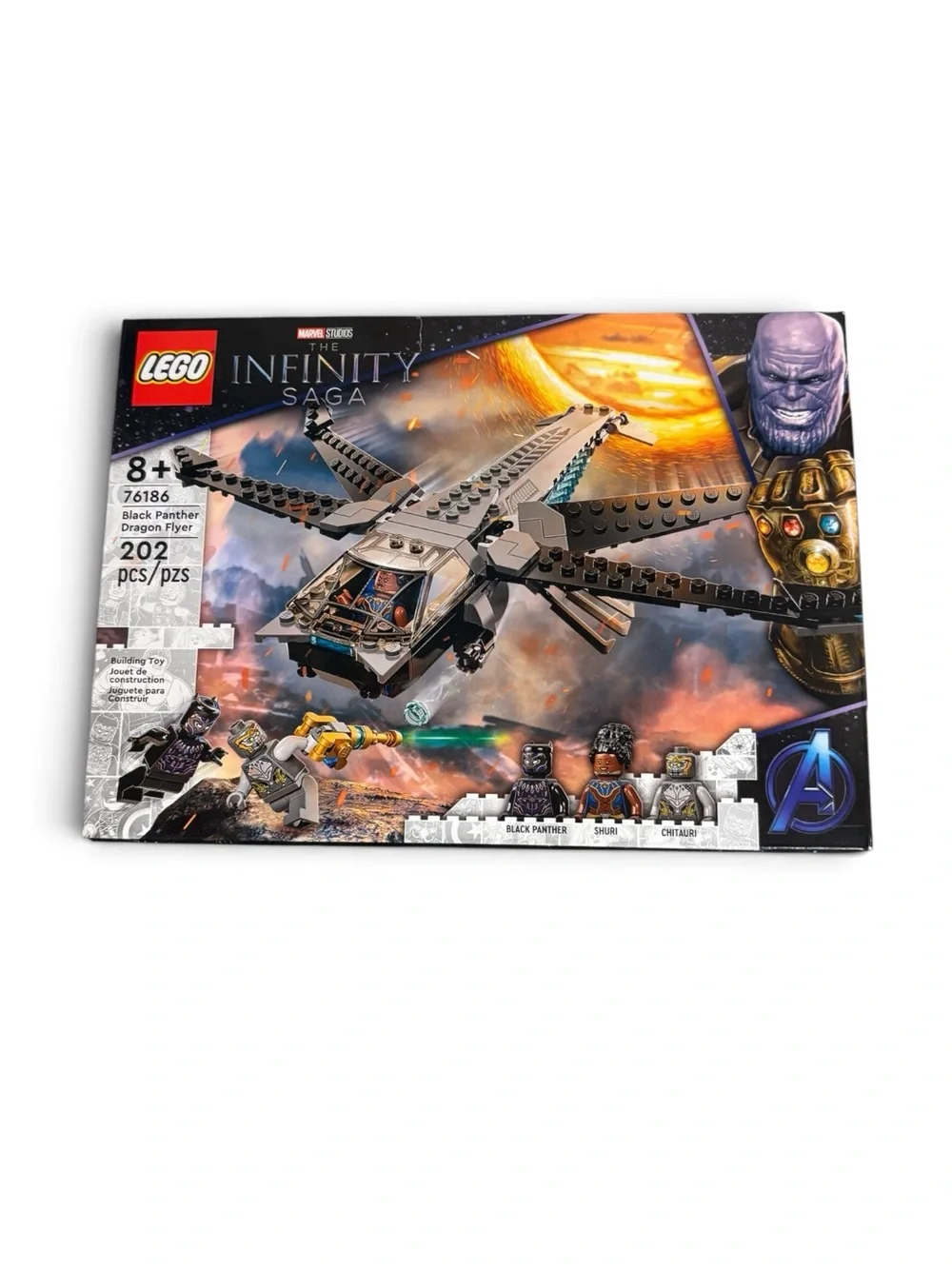 Lego Marvel The Infinity Saga Black Panther Dragon Flyer Set (#76186)